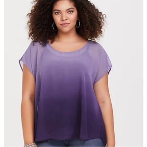 Sheer ombré top